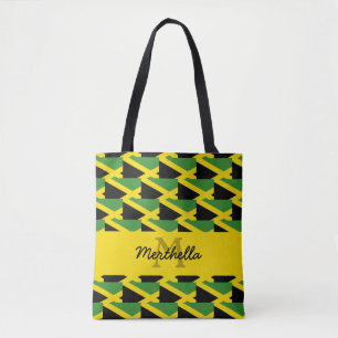 Persoonlijke Monogram JAMAICA FLAG Canvas tas