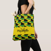 Persoonlijke Monogram JAMAICA FLAG Canvas tas (Dichtbij)