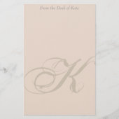 Persoonlijke monogram K Stationery Briefpapier (Voorkant)