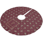 Persoonlijke monogram kerstboomvloer kerstboom rok (Gekanteld)