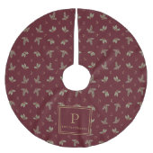 Persoonlijke monogram kerstboomvloer kerstboom rok (Voorkant)