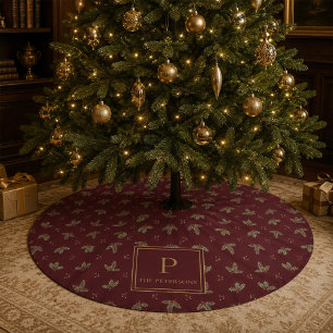 Persoonlijke monogram kerstboomvloer kerstboom rok