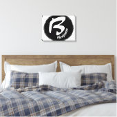 Persoonlijke Monogram Letter B Naam Canvas Afdruk (Insitu (Slaapkamer))