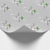 Persoonlijke monogram letter J chic grijs Kerstmis Cadeaupapier (Hoek)