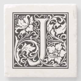 Persoonlijke Monogram Letter J Wedding Birthday Stenen Onderzetter