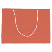 Persoonlijke monogram met naam terracotta groot cadeauzakje (Achterkant)