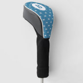 Persoonlijke Monogram Mustache Pattern Dag Golfheadcover (Schuin)