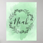 Persoonlijke Monogram Muurdecoratie Poster (Voorkant)
