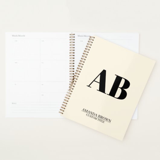 Persoonlijke Monogram Naam Aangepaste Planner 2027 (Display)