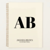 Persoonlijke Monogram Naam Aangepaste Planner 2027 (Voorkant)