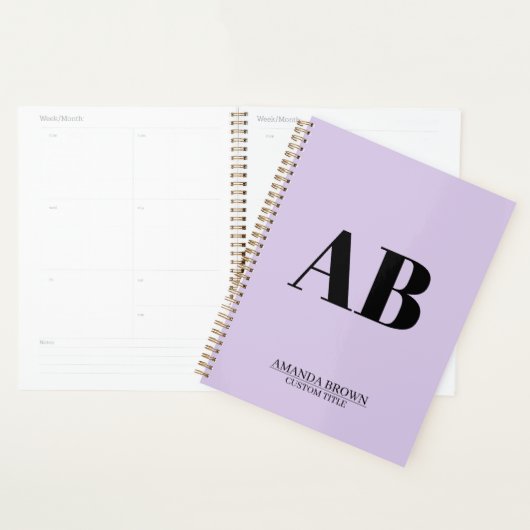 Persoonlijke Monogram Naam Aangepaste Planner 2027 (Display)