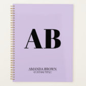 Persoonlijke Monogram Naam Aangepaste Planner 2027 (Voorkant)
