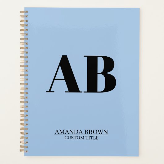 Persoonlijke Monogram Naam Aangepaste Planner 2027 (Voorkant)