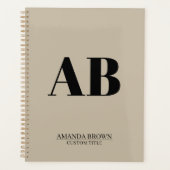 Persoonlijke Monogram Naam Aangepaste Planner 2027 (Voorkant)