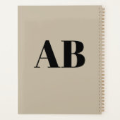 Persoonlijke Monogram Naam Aangepaste Planner 2027 (Achterkant)