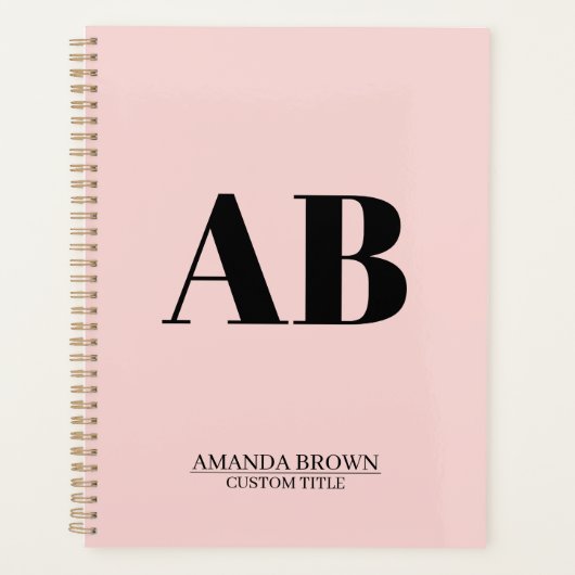 Persoonlijke Monogram Naam Aangepaste Planner 2027 (Voorkant)