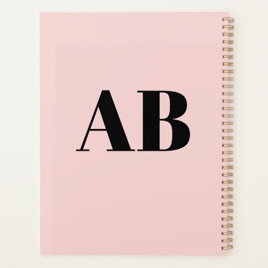 Persoonlijke Monogram Naam Aangepaste Planner 2027 (Achterkant)