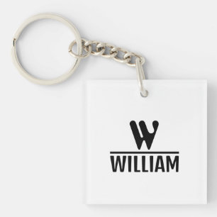 Persoonlijke Monogram Naam Acryl Sleutelhanger