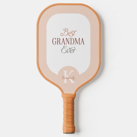 Persoonlijke Monogram Naam Beste Oma Ooit Pickleball Paddle (Voorkant)
