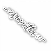 Persoonlijke Monogram Naam Calligraphy  Sticker (Voorkant)