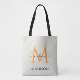Persoonlijke Monogram & Naam Canvas Tas Cadeau