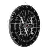 Persoonlijke Monogram Naam Dartbord (Voorkant Links)