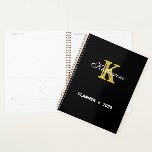 Persoonlijke Monogram  Naam En Initiaal Planner (Display)