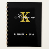 Persoonlijke Monogram  Naam En Initiaal Planner (Voorkant)