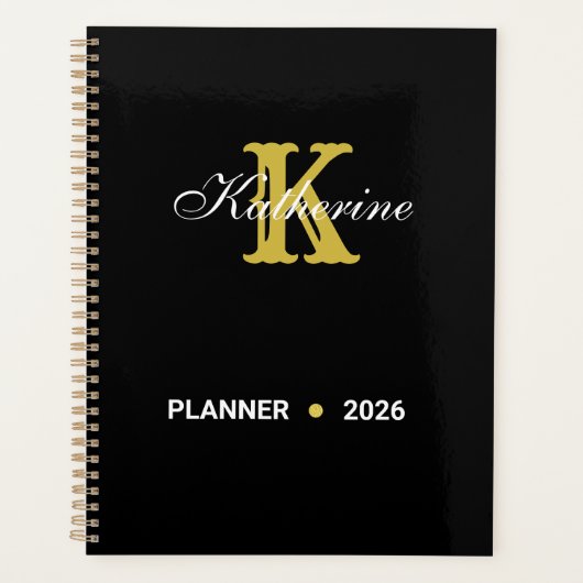 Persoonlijke Monogram  Naam En Initiaal Planner (Voorkant)