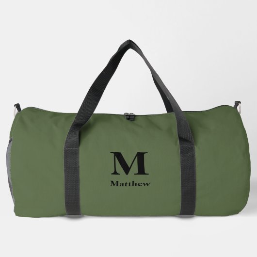Persoonlijke Monogram Naam Groen Plunjezak (Achterkant)