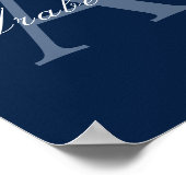 Persoonlijke Monogram Naam Poster (Hoek)