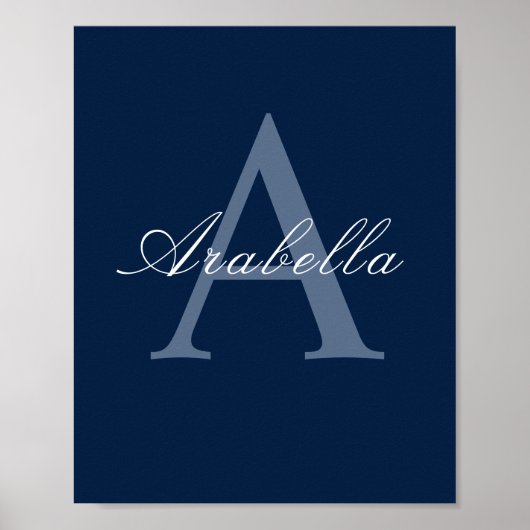 Persoonlijke Monogram Naam Poster (Voorkant)