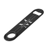 Persoonlijke Monogram Naam Speed Flessenopener (Voorkant Gekanteld)
