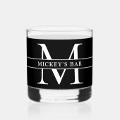 Persoonlijke Monogram Naam Whisky Glas (Achterkant)