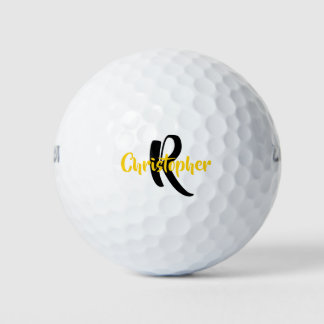 Persoonlijke Monogram Naam Wit Golfballen