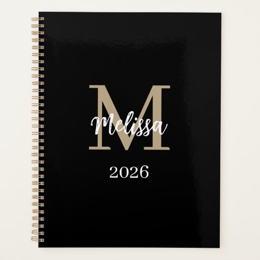 Persoonlijke Monogram Planner, Naam & Bijbelvers Planner (Voorkant)