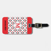 Persoonlijke Monogram Poker Speelkaart Kleur Bagagelabel (Voorkant horizontaal)