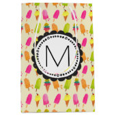 Persoonlijke Monogram Popsicles en Ijs Medium Cadeauzakje (Voorkant)