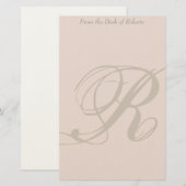 Persoonlijke monogram R Stationery Briefpapier (Voorkant / Achterkant)