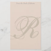 Persoonlijke monogram R Stationery Briefpapier (Voorkant)