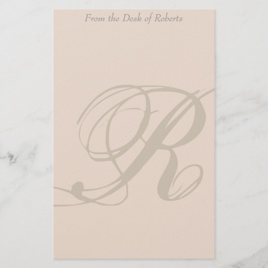 Persoonlijke monogram R Stationery Briefpapier (Voorkant)