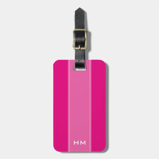 Persoonlijke monogram reistaslabel voor vrouwen (Voorkant verticaal)