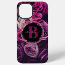 Persoonlijke Monogram Romantische Bloemige Hoes vo