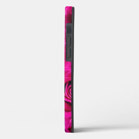 Persoonlijke Monogram Roze Rozen Case-Mate iPhone  Case (Achterkant / Links)