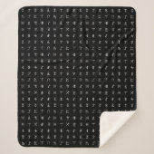 Persoonlijke Monogram & Runen Symbool Deken (Voorkant)