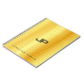 Persoonlijke Monogram Sjabloon Nep Goud Notitieboek (Linkerzijde)