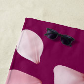 Persoonlijke Monogram Strandhanddoek met Sakura Strandlaken (In situ)