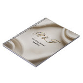 Persoonlijke Monogram Suite | Luxe Linnen Bruiloft Notitieboek (Linkerzijde)
