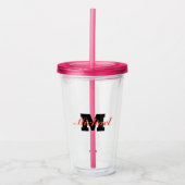 Persoonlijke monogram tekst acryl drinkbeker (Voorkant)