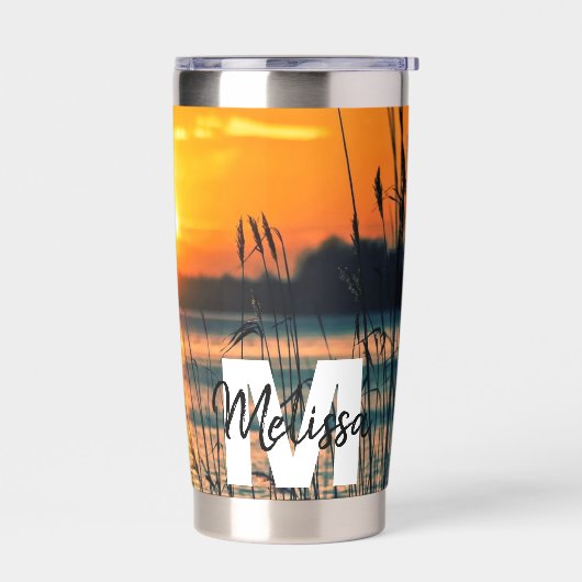 Persoonlijke Monogram Thermische Bekerglas Geïsoleerde Drinkbeker (Links)